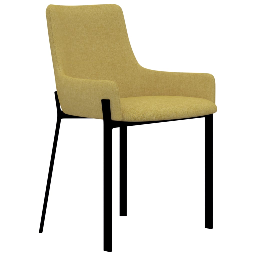 Eetkamerstoelen 2 st stof crèmekleurig