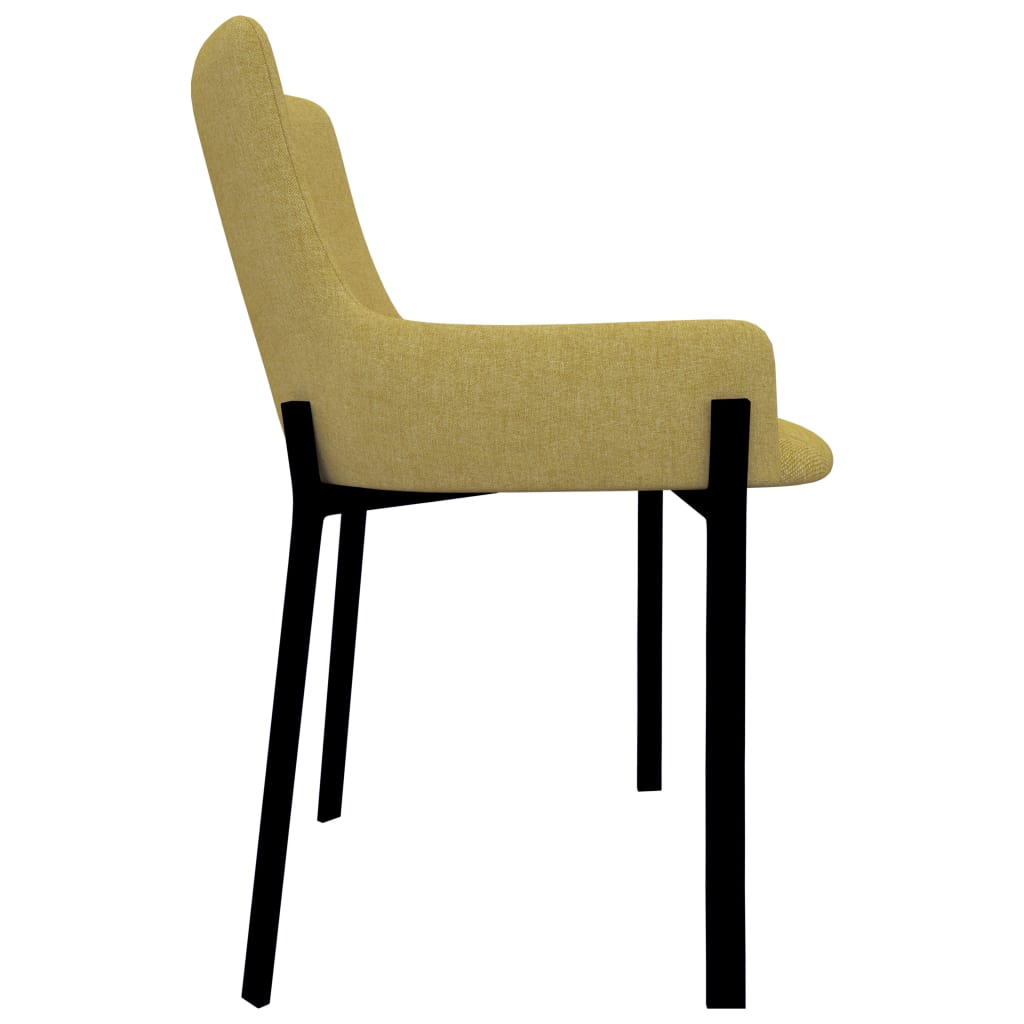 Chaises de salle à manger 2 pcs en tissu couleur crème