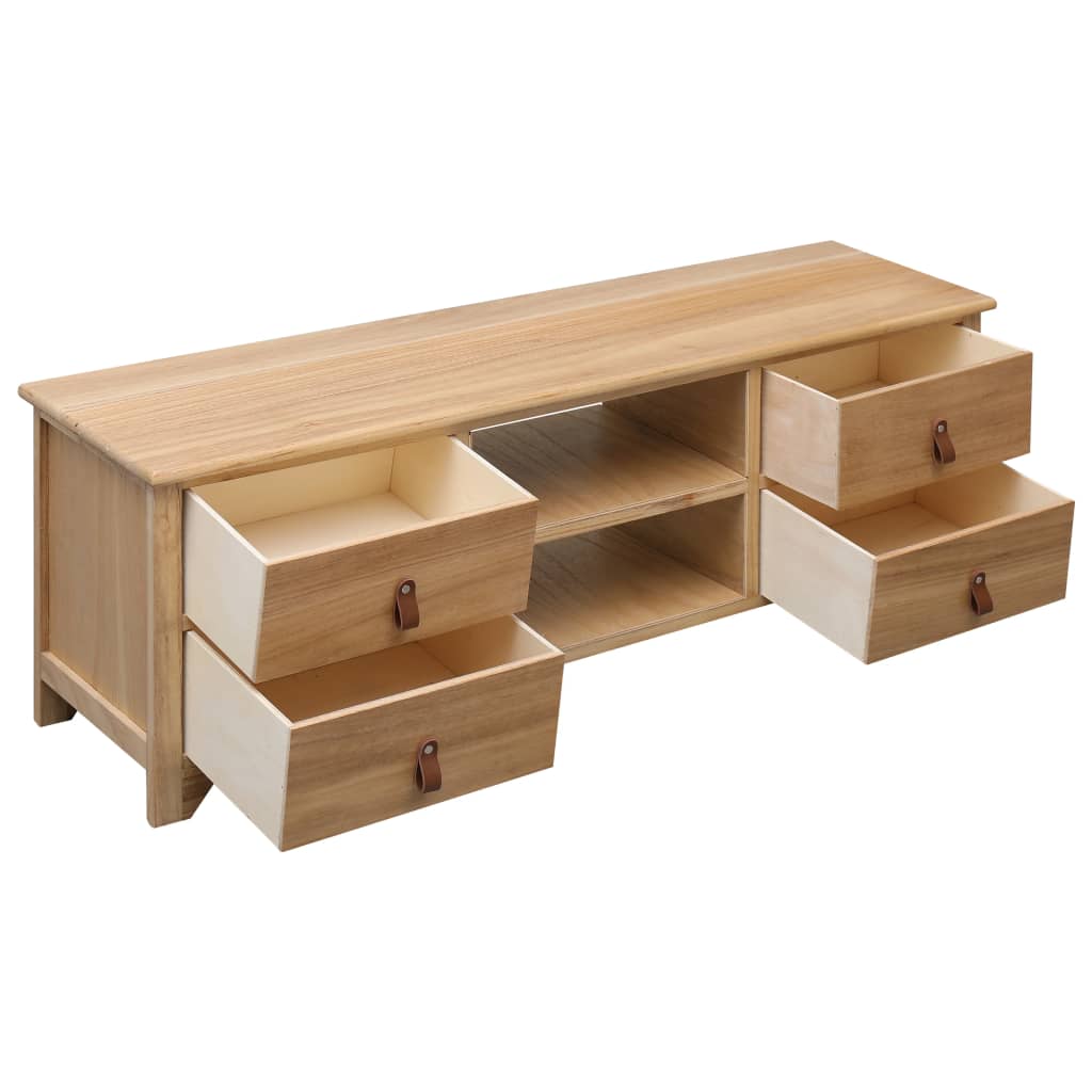 Tv-meubel 115x30x40 cm paulowniahout grijs