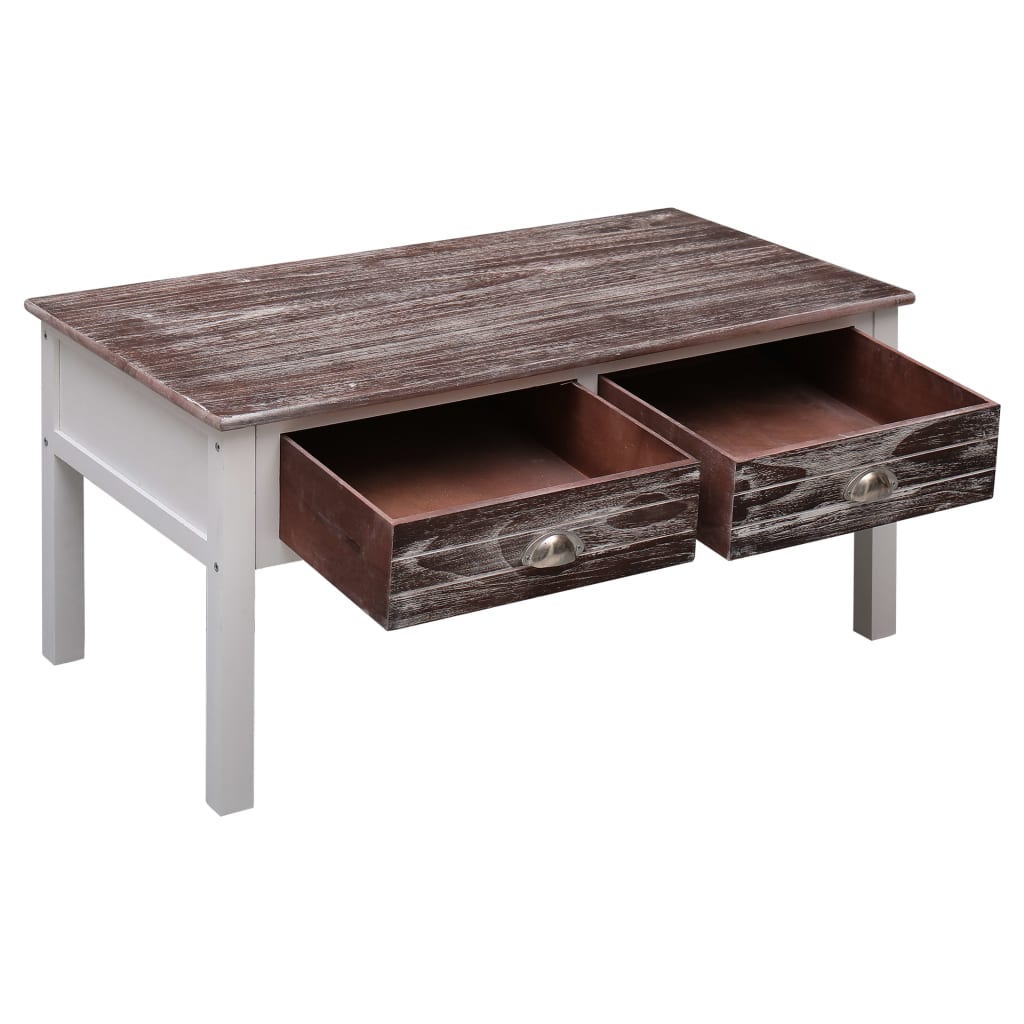 Table basse 100x50x45 cm bois marron