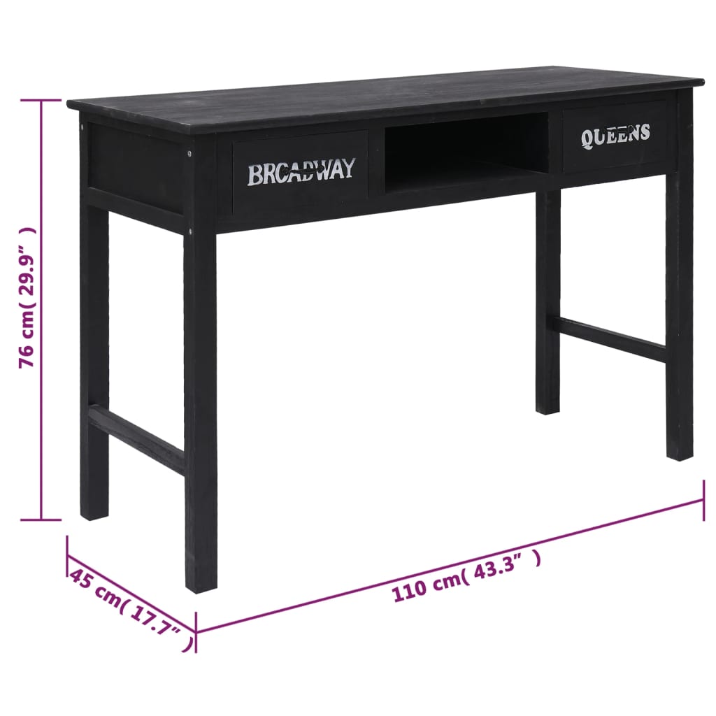 Table murale 110x45x76 cm bois