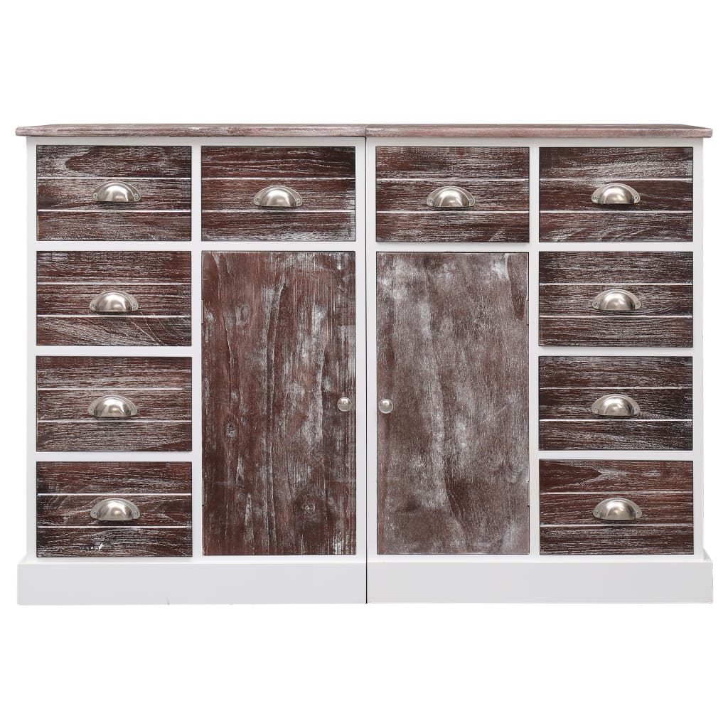 Buffet avec 10 tiroirs 113x30x79 cm bois