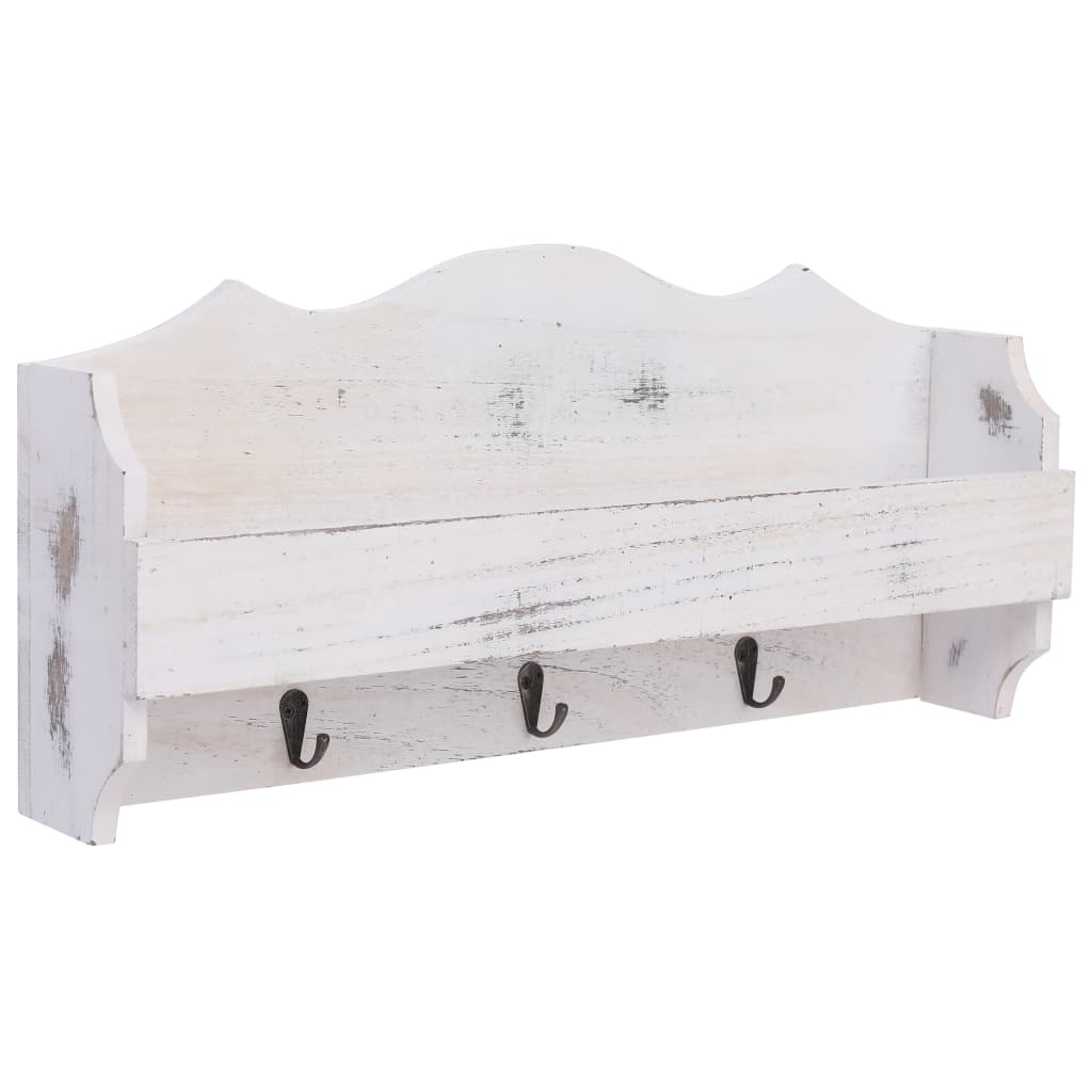 Porte-manteau mural 50x10x23 cm bois gris