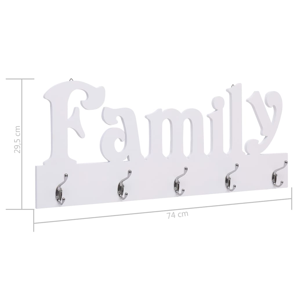 Porte-manteau mural FAMILY 74x29,5 cm