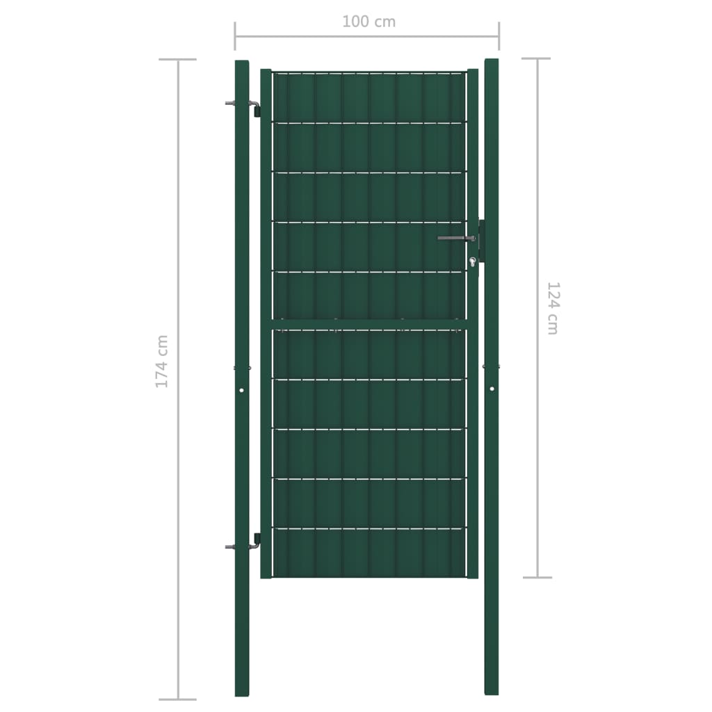 Portail 100x101 cm PVC et acier coloris anthracite