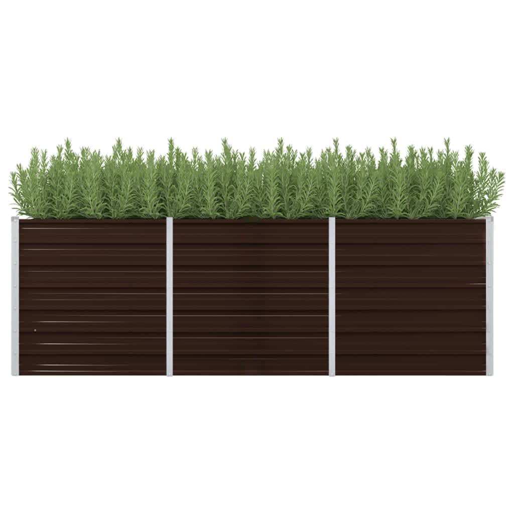 Plantenbak verhoogd 160x40x45 cm gegalvaniseerd staal bruin