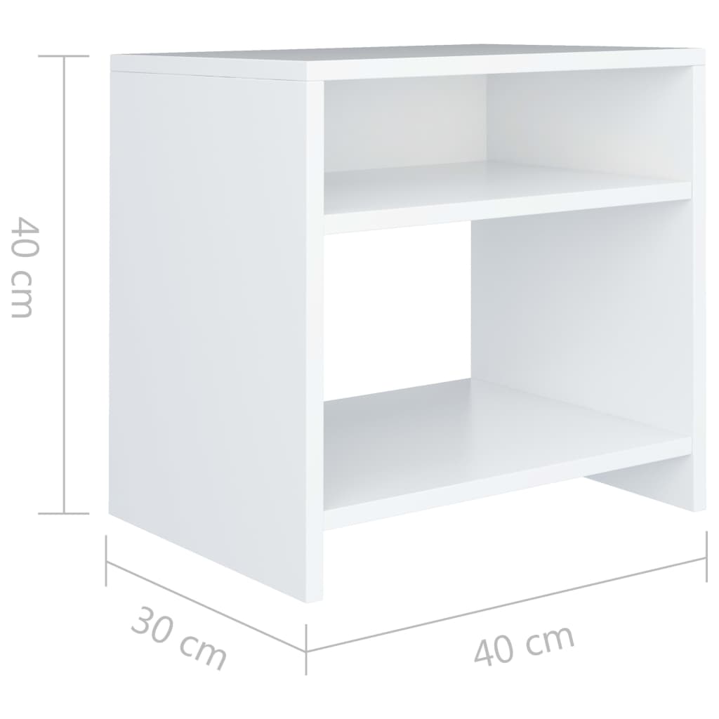 Table de chevet 40x30x40 cm en bois travaillé