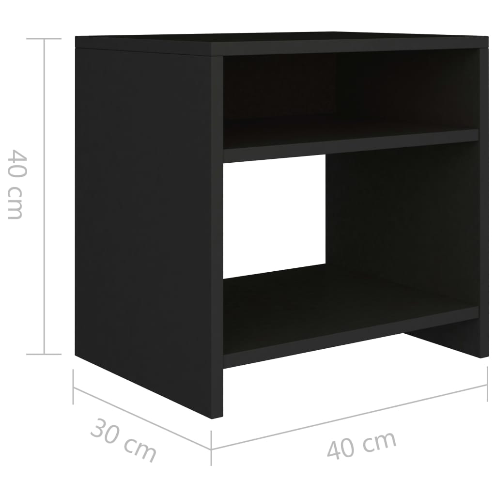 Table de chevet 40x30x40 cm en bois travaillé