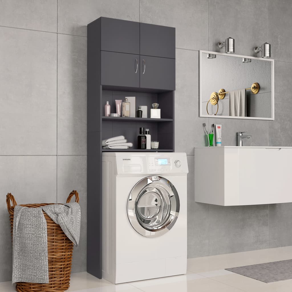 Meuble lave-linge 64x25,5x190 cm couleur chêne