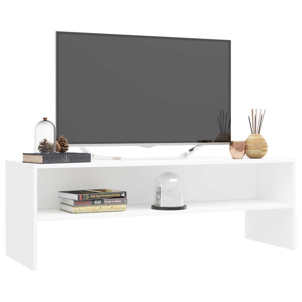 Meuble TV 120x40x40 cm en bois travaillé