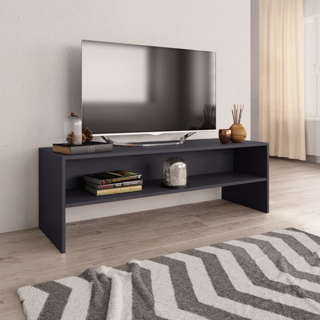 Meuble TV 120x40x40 cm ouvré en bois couleur chêne