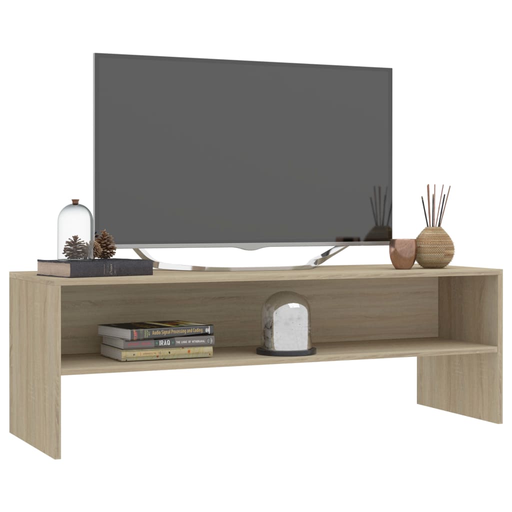 Meuble TV 120x40x40 cm en bois travaillé