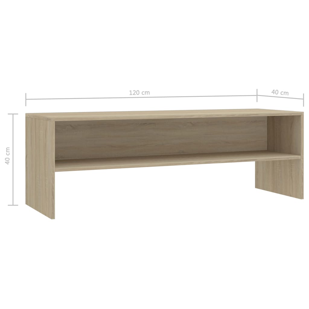 Meuble TV 120x40x40 cm en bois travaillé