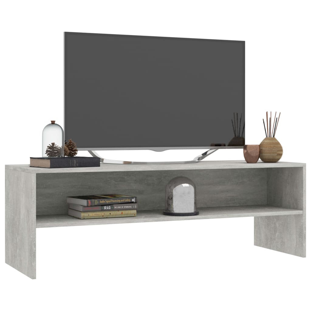 Meuble TV 120x40x40 cm ouvré en bois couleur chêne