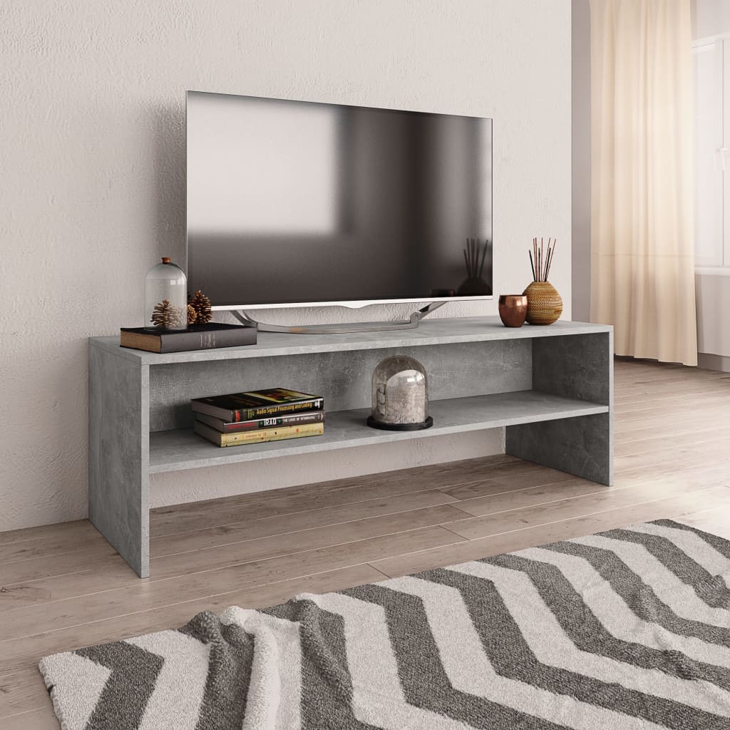 Meuble TV 120x40x40 cm ouvré en bois couleur chêne