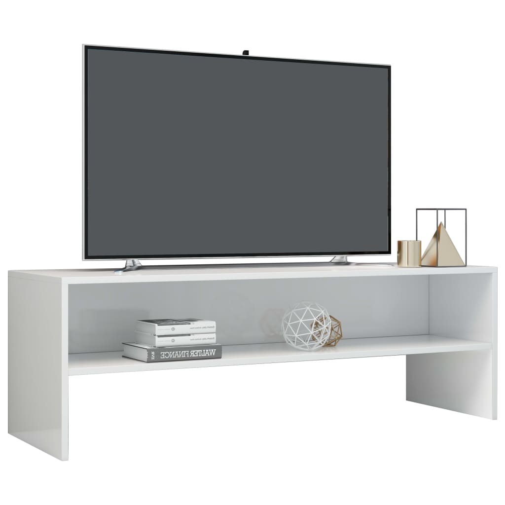 Meuble TV 120x40x40 cm en bois travaillé