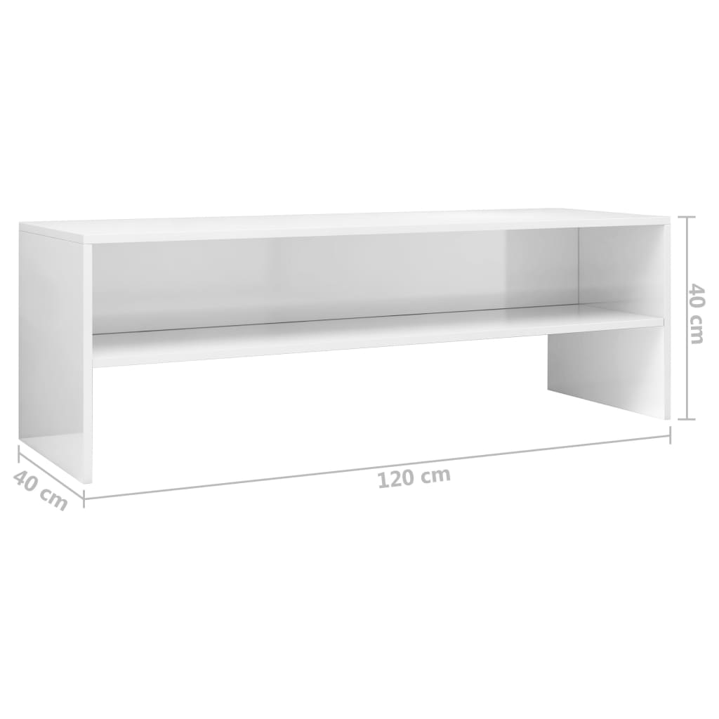 Meuble TV 120x40x40 cm en bois travaillé