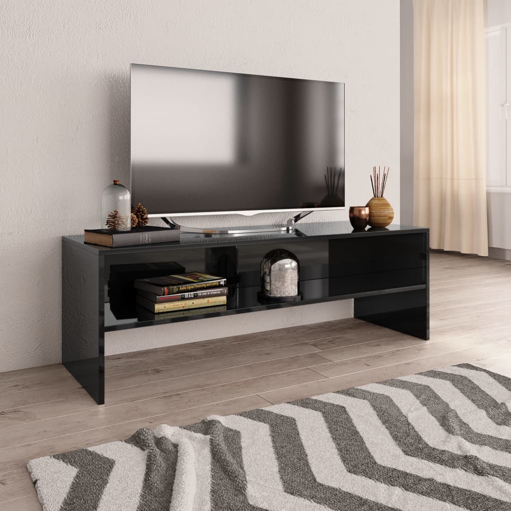 Meuble TV 120x40x40 cm en bois travaillé