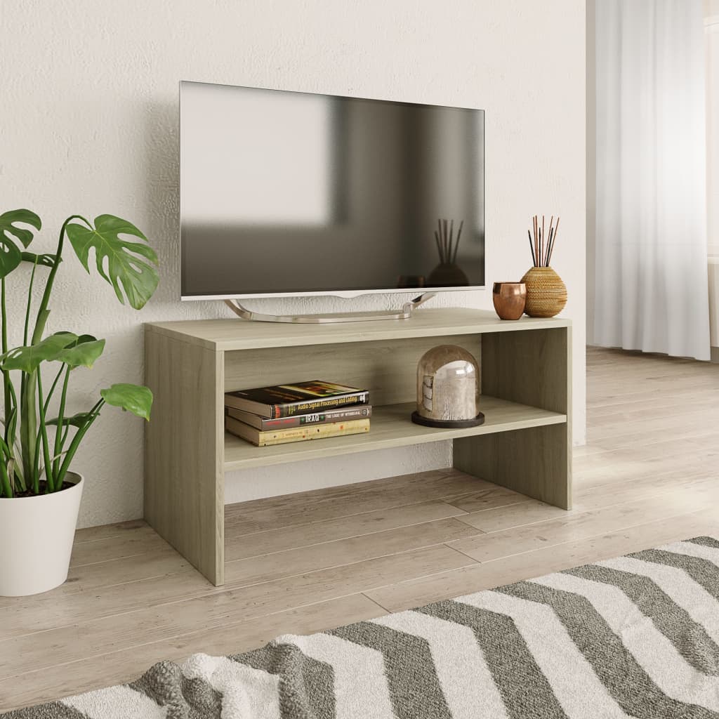 Tv-meubel 80x40x40 cm bewerkt hout sonoma eikenkleurig