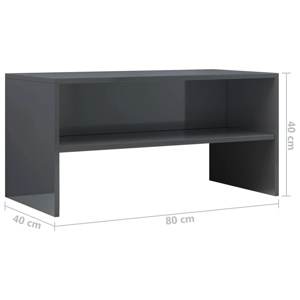 Tv-meubel 80x40x40 cm bewerkt hout grijs sonoma eikenkleurig