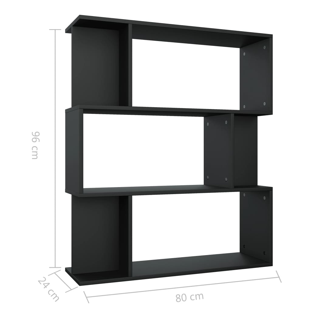 Boekenkast/kamerscherm 80x24x96 cm bewerkt hout