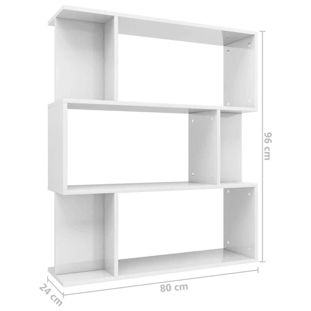 Bibliothèque/paravent 80x24x96 cm bois fini