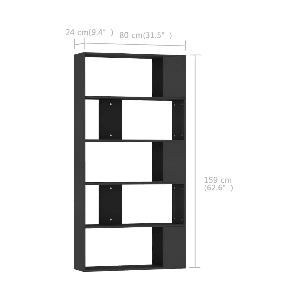 Boekenkast/kamerscherm 80x24x159 cm