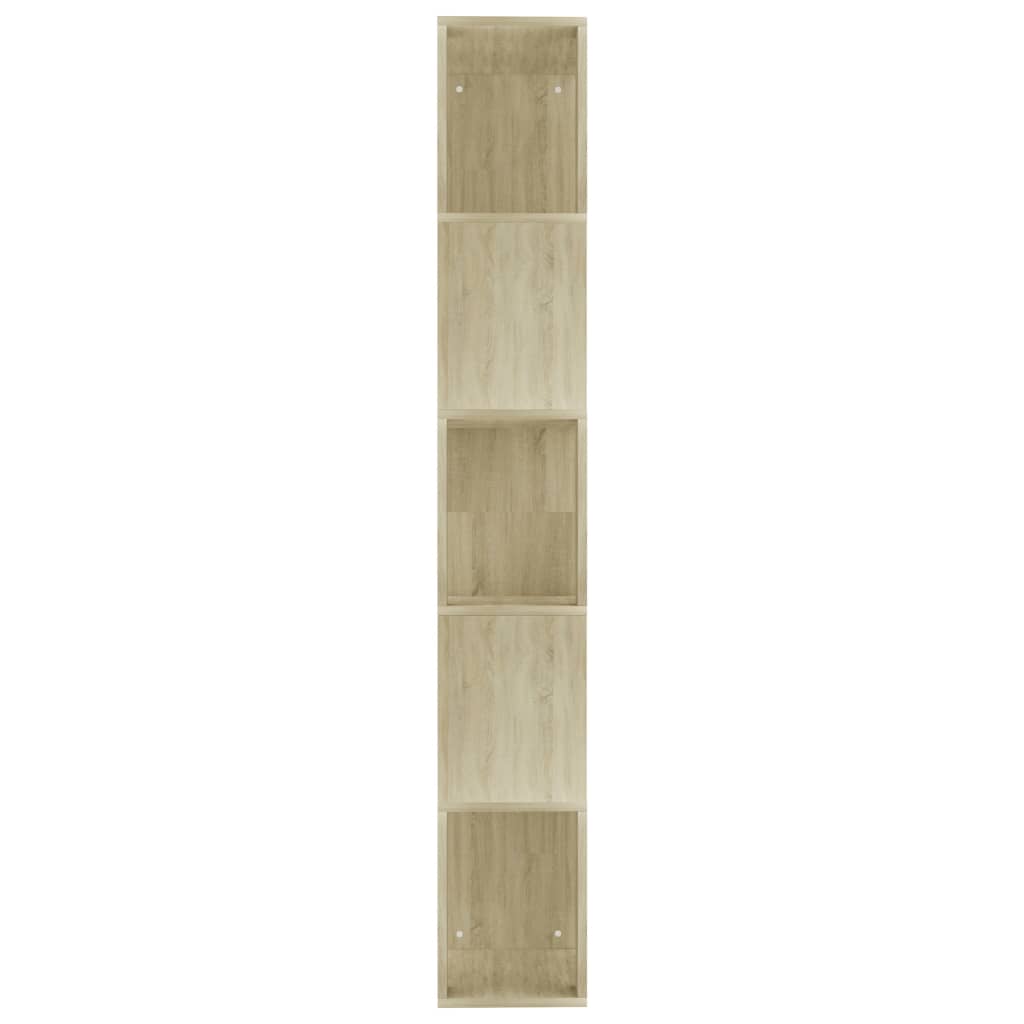 Boekenkast 45x24x160 cm bewerkt hout