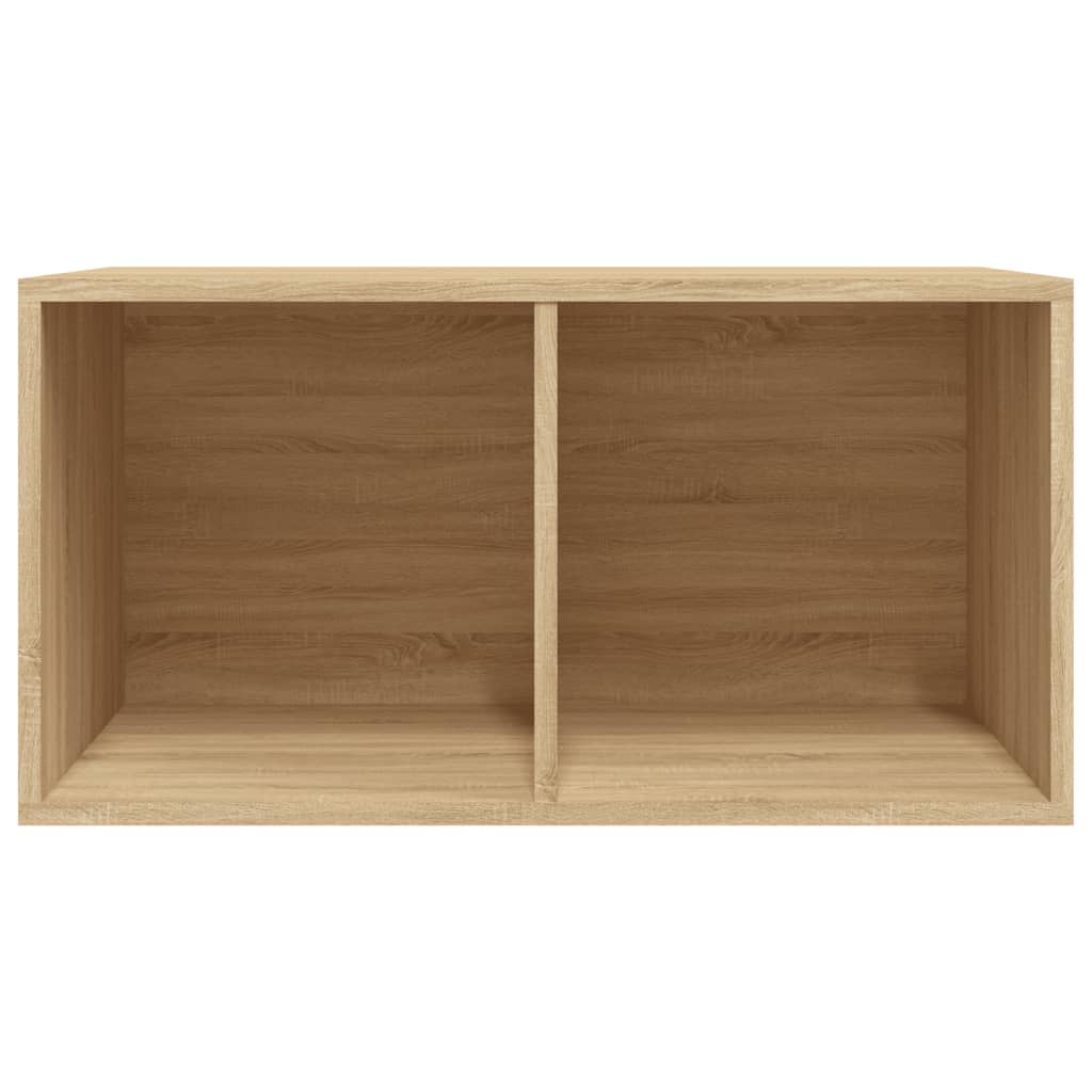 Coffret de rangement pour vinyles 71x34x36 cm en dérivé du bois