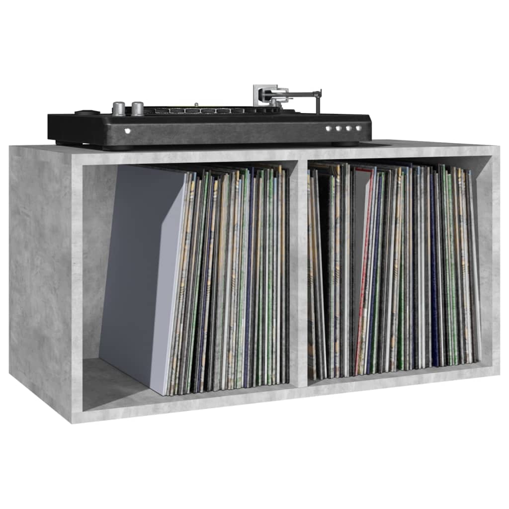 Coffret de rangement pour vinyles 71x34x36 cm en dérivé du bois