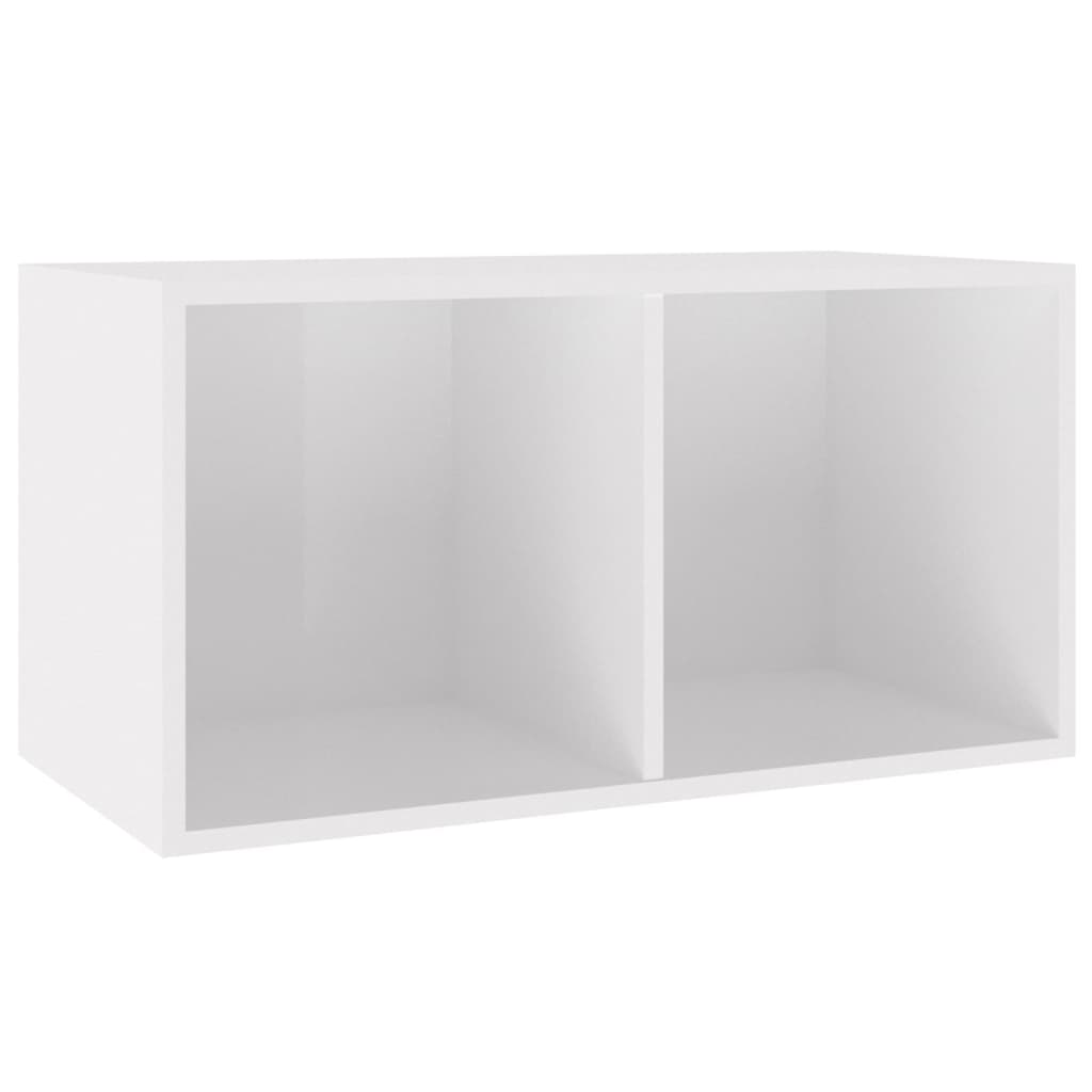 Coffret de rangement pour vinyles 71x34x36 cm en dérivé du bois