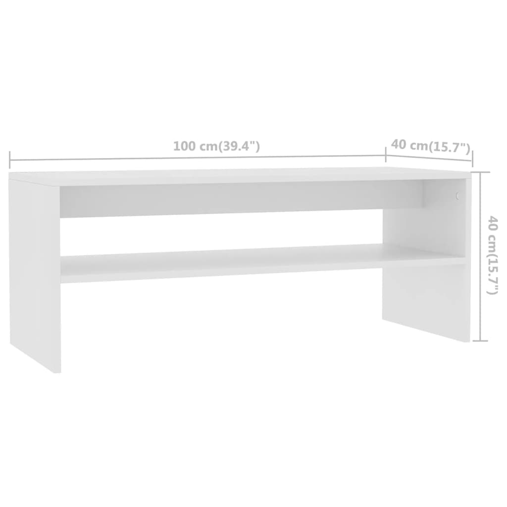 Table basse 100x40x40 cm en bois travaillé