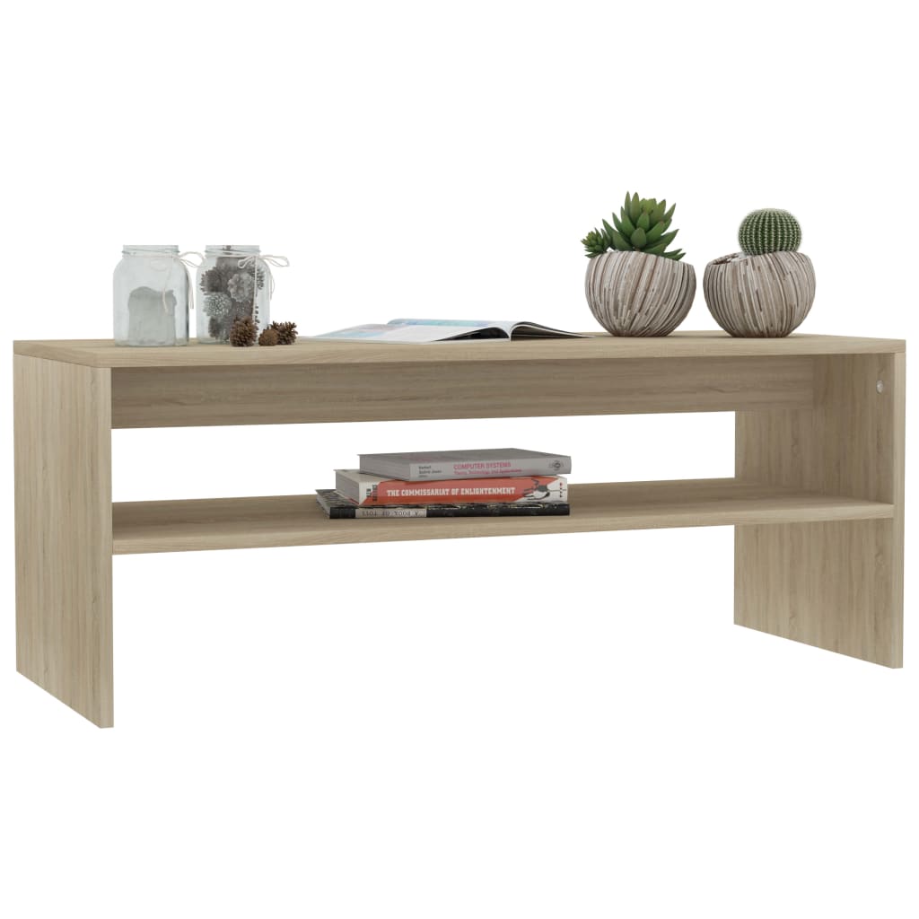 Salontafel 100x40x40 cm bewerkt hout