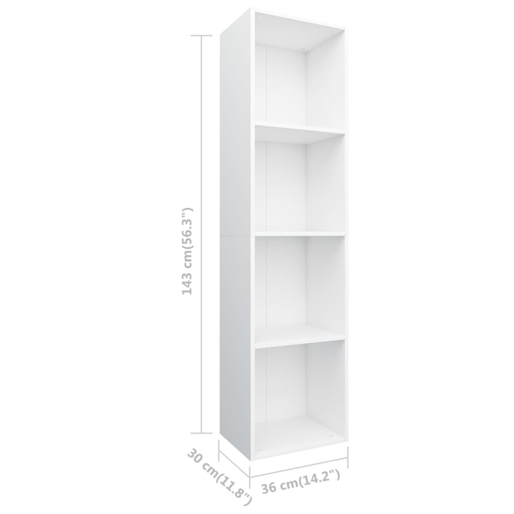 Boekenkast/tv-meubel 36x30x143 cm bewerkt hout