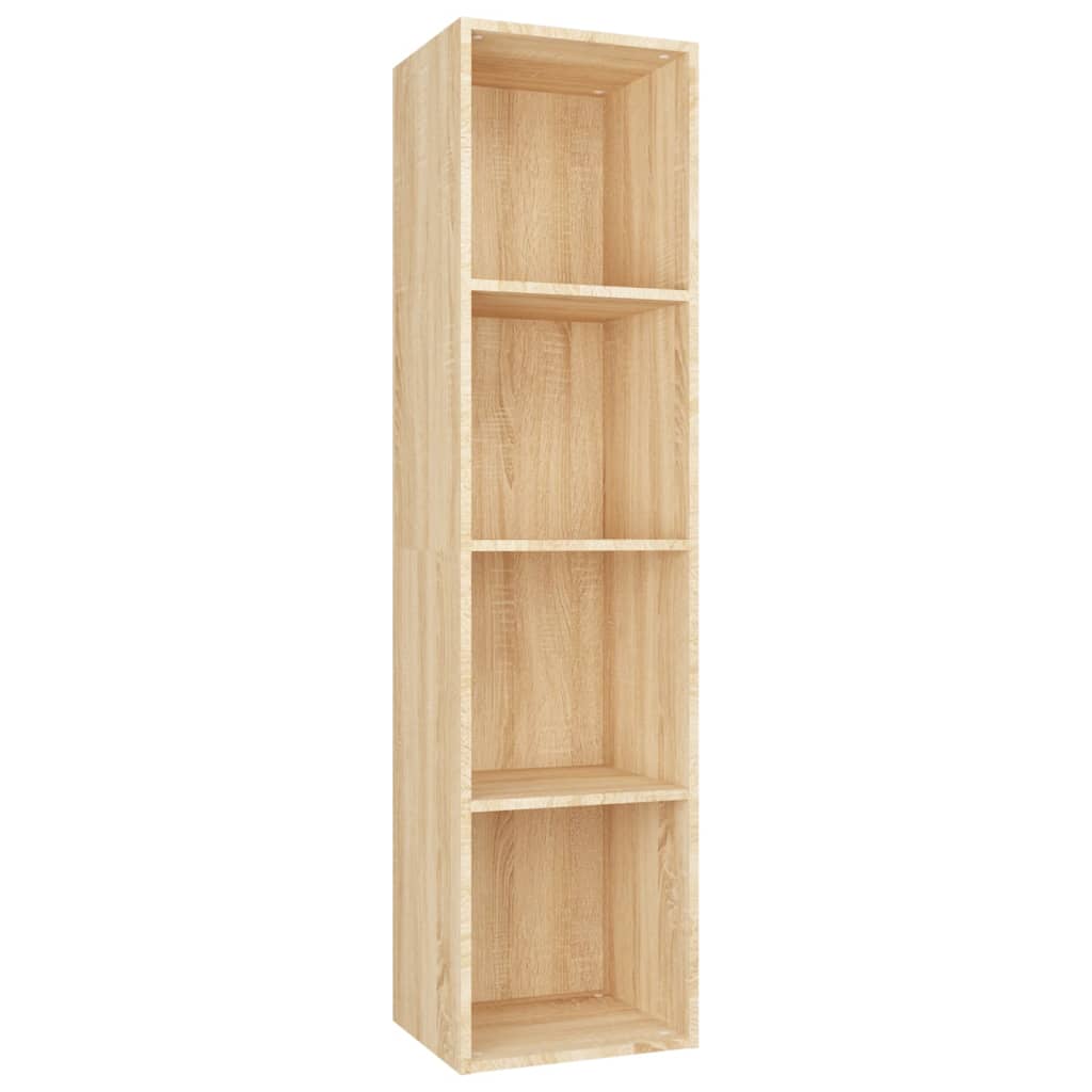 Boekenkast/tv-meubel 36x30x143 cm bewerkt hout