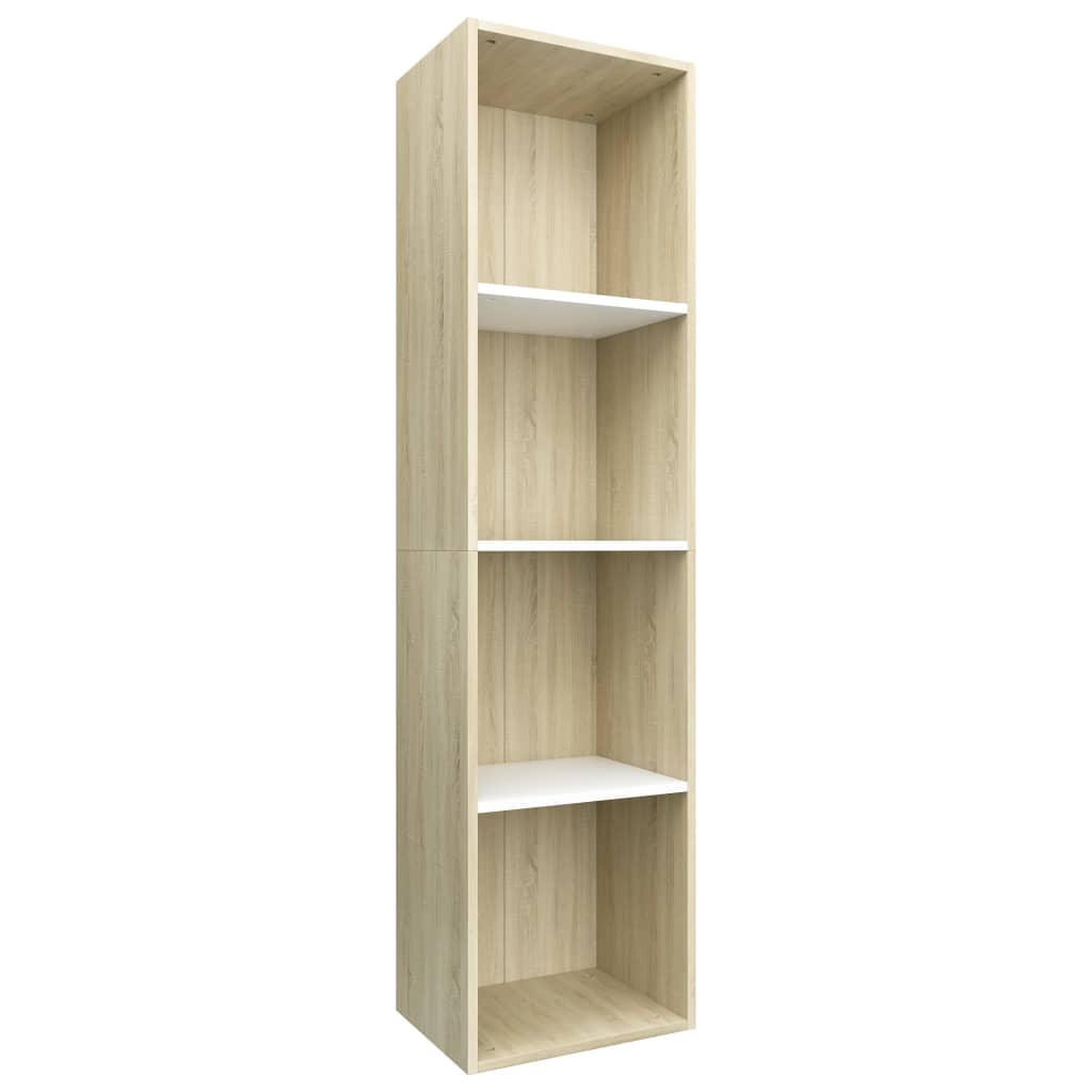 Boekenkast/tv-meubel 36x30x143 cm bewerkt hout