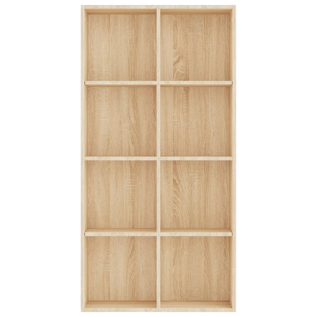 Boekenkast/dressoir 66x30x130 cm bewerkt hout eikenkleur