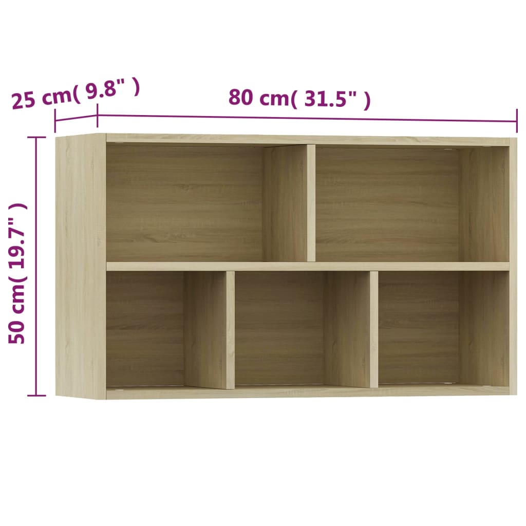 Bibliothèque/buffet 50x25x80 cm bois fini