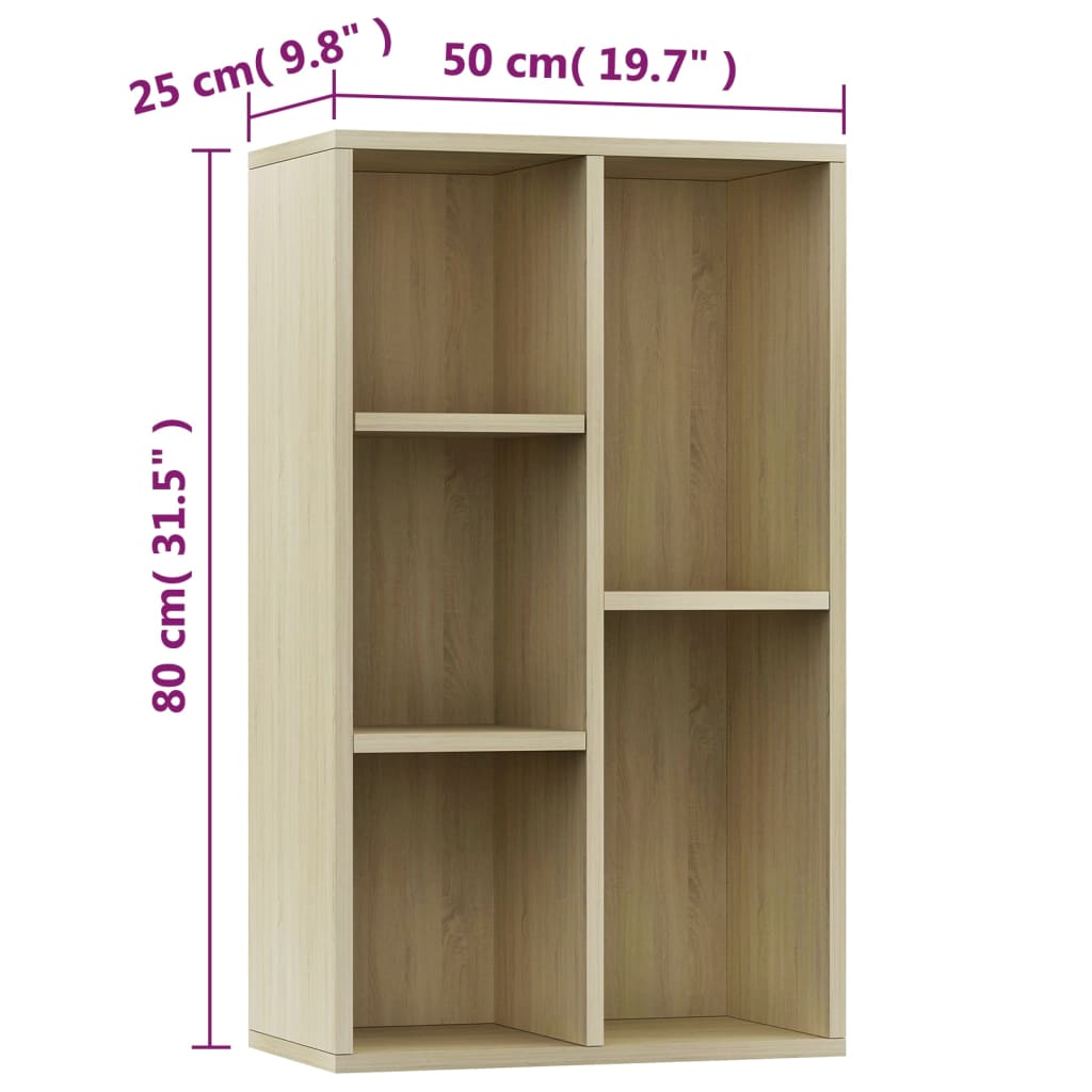 Bibliothèque/buffet 50x25x80 cm bois fini