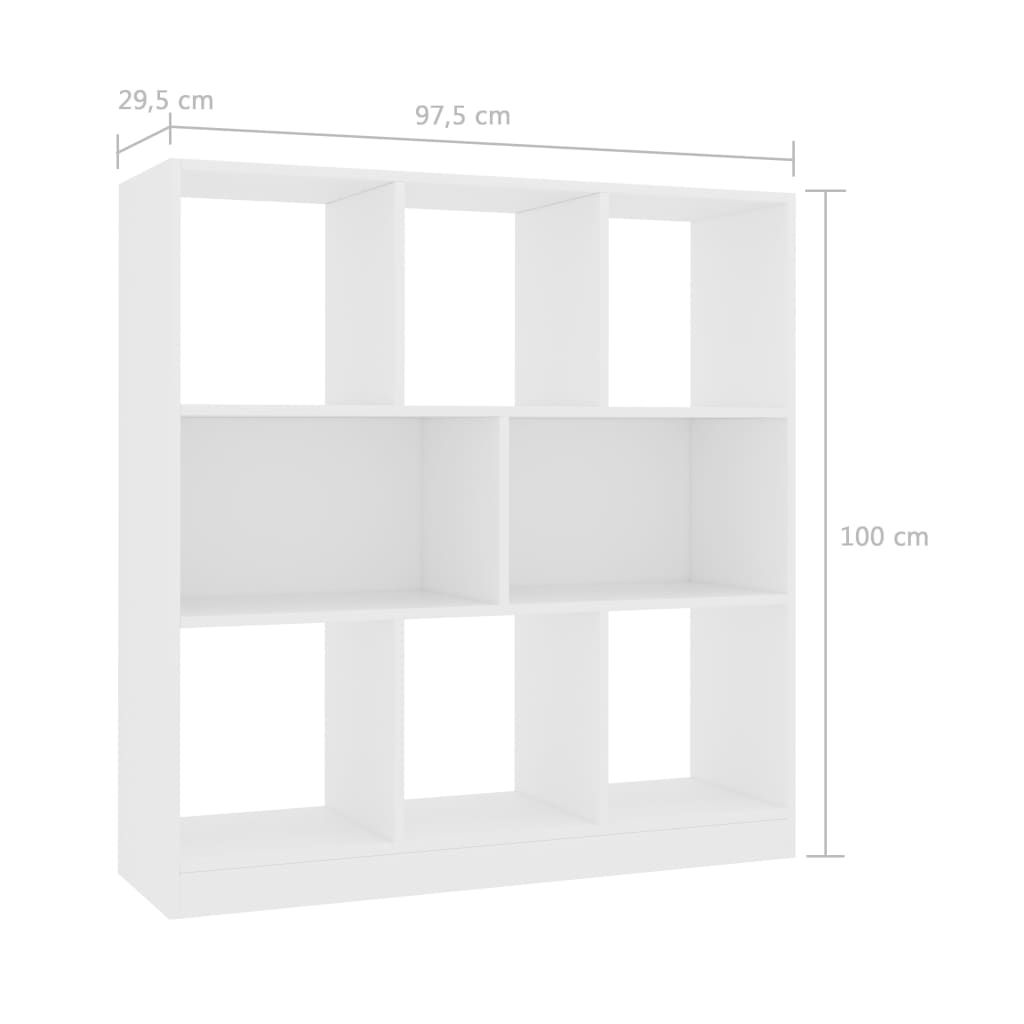 Bibliothèque 97,5x29,5x100 cm en bois travaillé