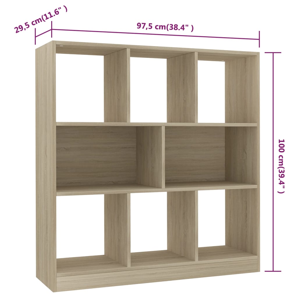 Bibliothèque 97,5x29,5x100 cm en bois travaillé