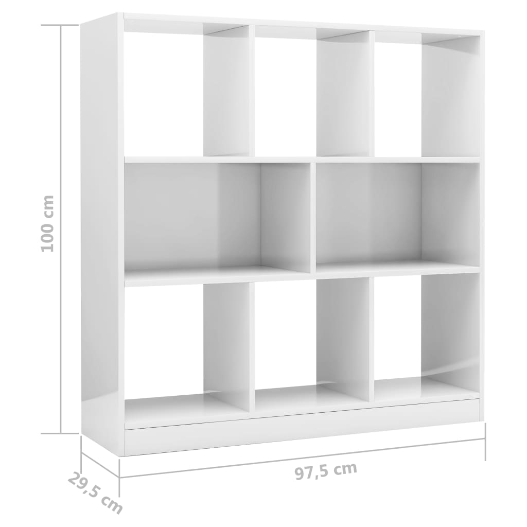 Bibliothèque 97,5x29,5x100 cm en bois travaillé