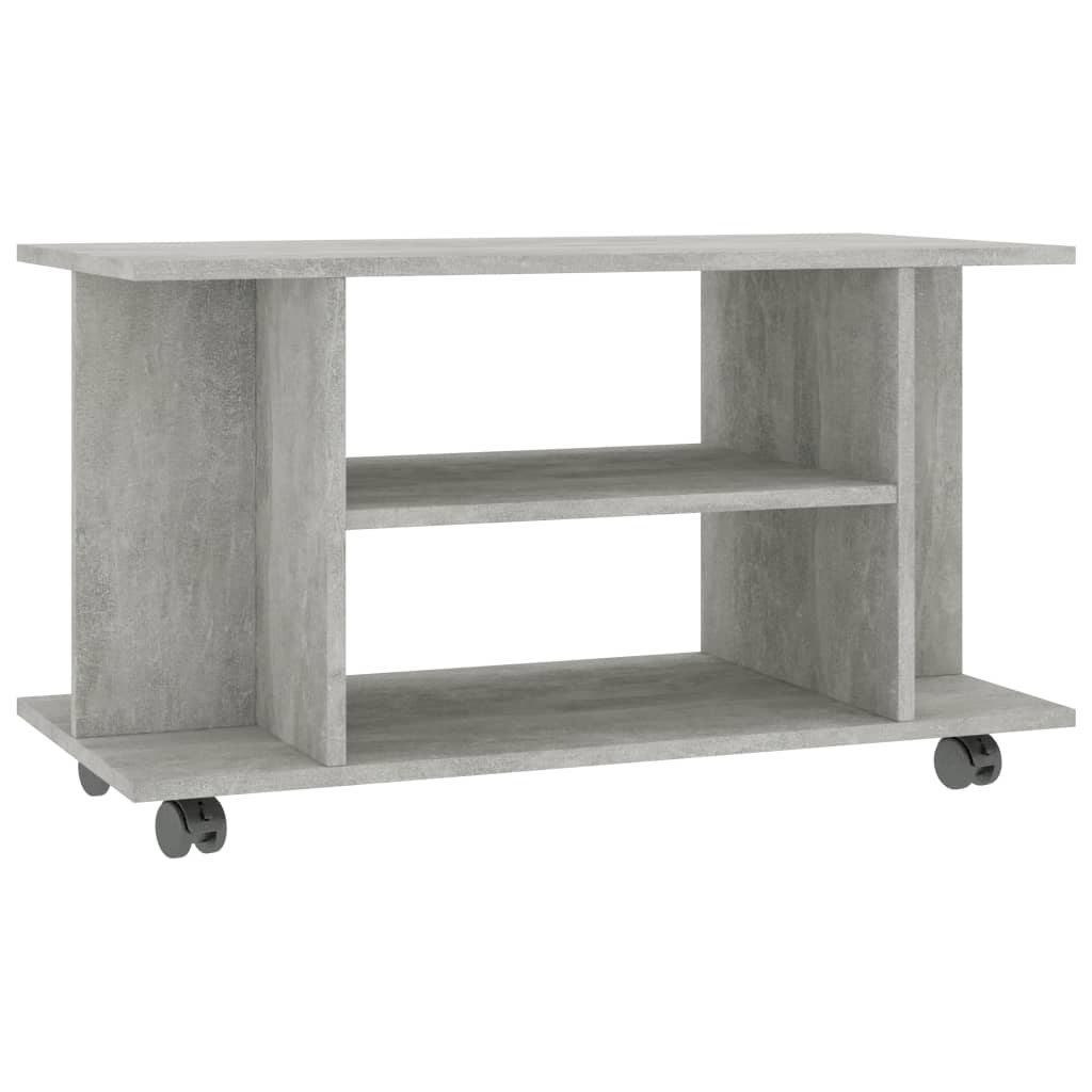 Tv-meubel met wieltjes 80x40x45 cm bewerkt hout