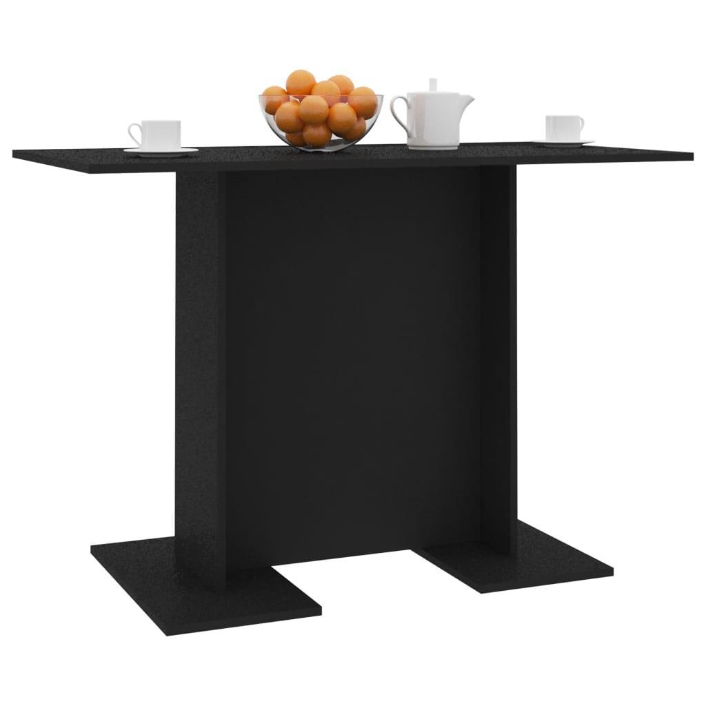 Table à manger 110x60x75 cm bois fini noir