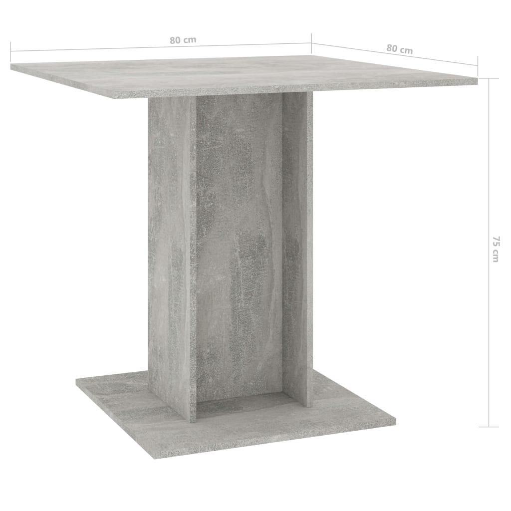 Eettafel 80x80x75 cm bewerkt hout