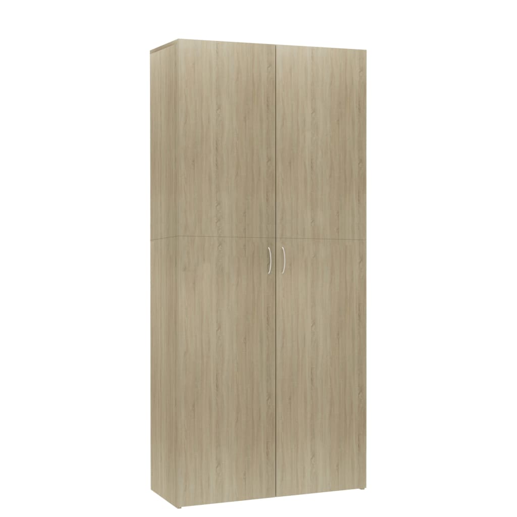 Schoenenkast 80x35,5x180 cm bewerkt hout