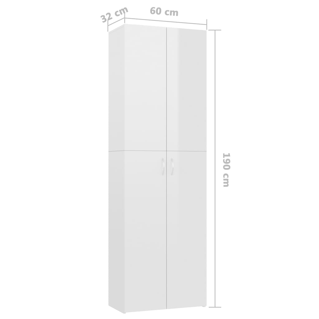 Archiefkast 60x32x115 cm bewerkt hout