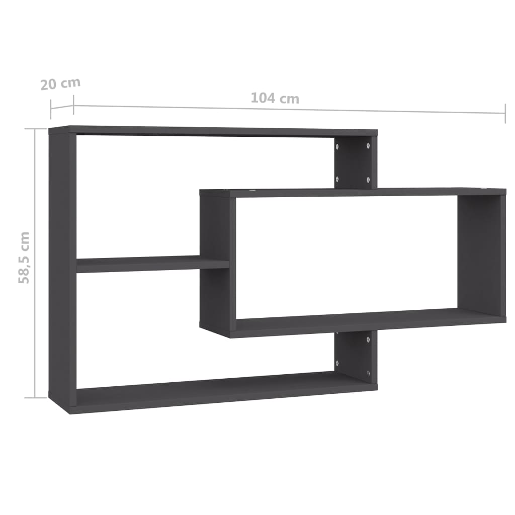 Wandschappen 104x20x58,5 cm bewerkt hout