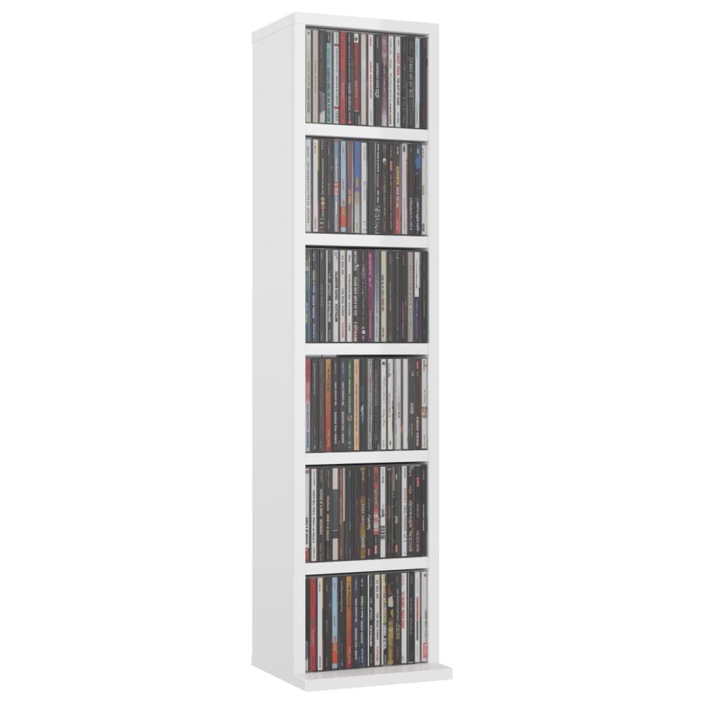 Cd-kast 21x20x88 cm bewerkt hout bruin eikenkleur