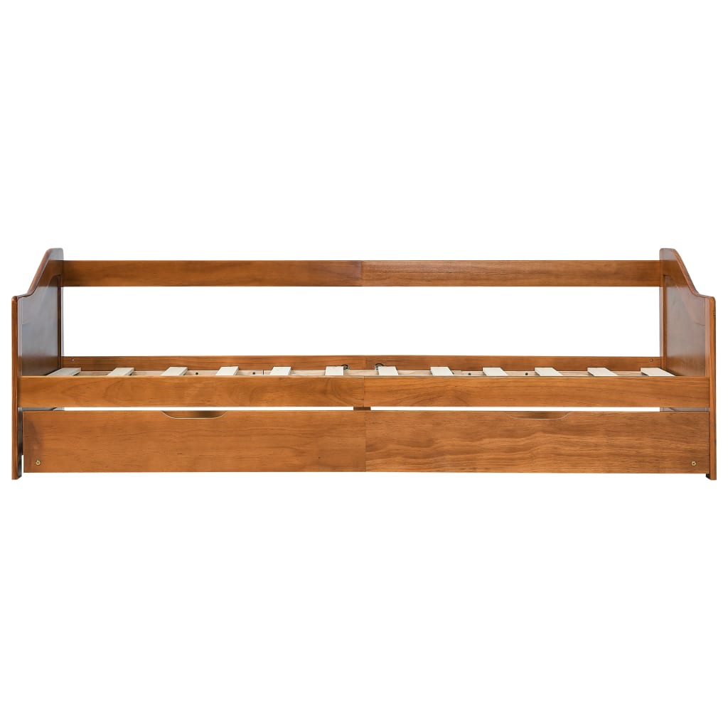 Bedbankframe uittrekbaar grenenhout 90x200 cm